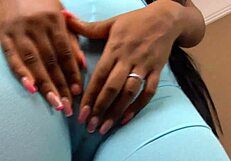 Ass play on webcam, teasing and jerking off for German mistress in POV