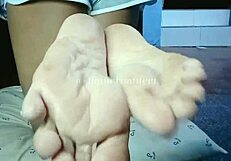 how many loads of cum would you edge out onto my meaty filipina soles