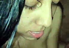 I cum on her face in hot homemade threesome!