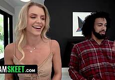 Grateful girls in holiday orgy with 69, licking, and riding.