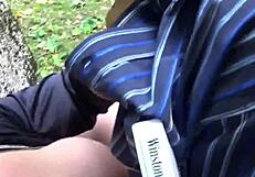 Pamela fucks and squirts outdoors in part 3