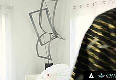 nuru massage pervert voyeur masturbates during 3-way