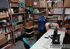 Teen does ass to mouth with double black