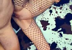 Pov! She Opens Her Ass In Stockings!