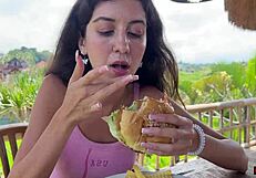 asked the waiter to cum on my face in a public cafe - i only like to dine covered in cum - cumwalk