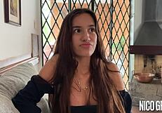 First Casting With Skinny Brazilian Teen Blowjob