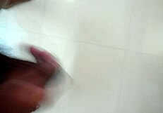 me stroking my throbbing black cock slowly