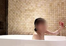 Bath time at luxury hotel