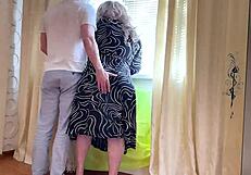 Stepson Hugs Stepmom Then Fucks Her Ass Hard