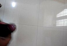 me stroking my throbbing black cock slowly