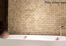 Bath time at luxury hotel