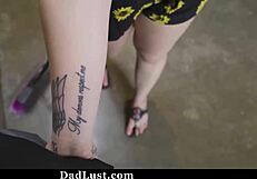 Stepdaughter Bargains Blowjob For Daddy's Cleaning Help