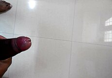 me stroking my throbbing black cock slowly