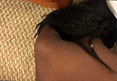 amateur black couple in doggystyle position