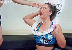 Piss-spew for fit nuria milan - toilet whore anal mess degraded for you as she is slapped and coated in spit and cum and tummy-waste