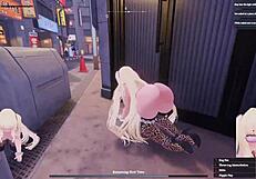 Secret flasher Manaka tackles daylight tasks in this game