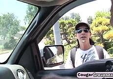 I, uh, love watchin' naughty cougars in a wild foursome