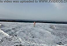 Stepmom invites stepson for nude beach photosession