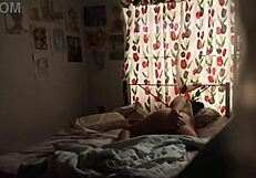 I was spyiing on my stepmom in her roomm, what a sight!