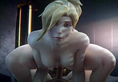 Mercy rides penis in intense cowgirl style