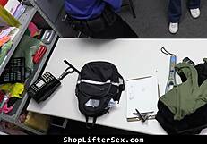 veronica church seems innocent, but she's a naughty shoplifter getting punished with sex