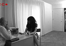 Black babe nyomi banxxx gets pussy pounded by white cock