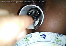 Detailed pussy play with oreo, exploring every inch