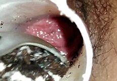 Detailed pussy play with oreo, exploring every inch