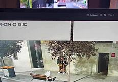 Kissing cock in public street