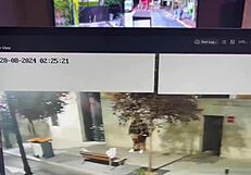 Kissing cock in public street