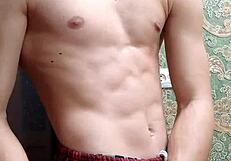 flex skinny boy after study