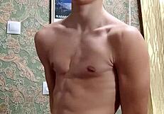 flex skinny boy after study