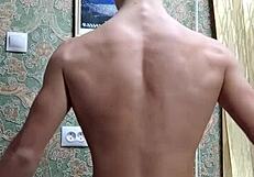 flex skinny boy after study