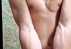 flex skinny boy after study