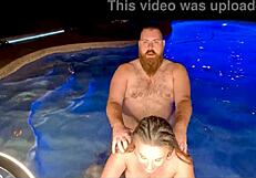Hardcore hot tub live threesome features Jasper Nyx and Luci Power in passionate group sex