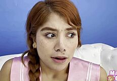 marina gold takes bbc anal in role play