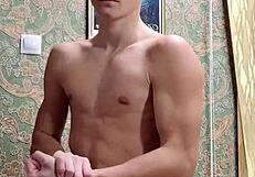 flex skinny boy after study