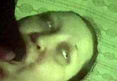 experiencing an intense deepthroat session