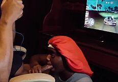 Playing NFS and getting a blowjob until she swallows every drop?