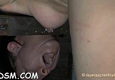 darling explores her favorite marital toy in a playful bdsm session with brunette fetish vibes