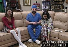 Solana Spits Out Doctor's Load Before He Fucks and Blasts Her with Cum