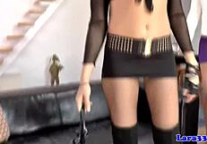 British mature picks up tattooed babe for lesbian licking