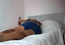 'Watch me relax on the bed with a book and fart,' says the curvy BBW. 'Did you hear that?'