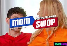 Step Moms Motivate Boys with Intense Orgy While Watching Sports!