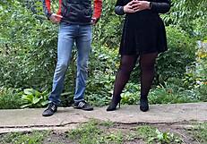 Secret desire of every male pervert in outdoor flashing