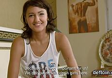 Lovesome girl boldly spreads juicy pussy, losing virginity intensely