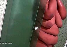 Hidden Camera Catches Chubby Stepmom in Lingerie