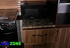 Curvy stepmom with big ass fucks stepson roughly in kitchen