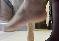 BBW gives a shoe job with dirty white boots in this anime.