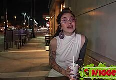 Forked tongue and open ass debut the petite 18+ star for Fedora Morelli